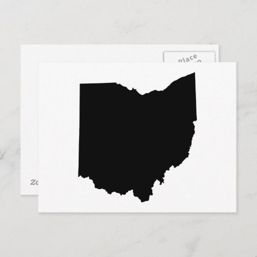 Overzicht van de staat Ohio Briefkaart (Voorkant / Achterkant)