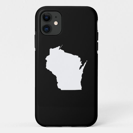 Overzicht van de staat Wisconsin Case-Mate iPhone Case (Achterkant)