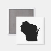 Overzicht van de staat Wisconsin Magneet (Voorkant / Achterkant)