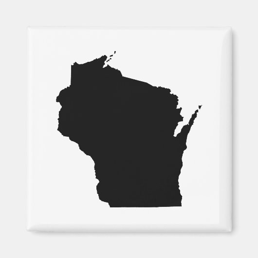Overzicht van de staat Wisconsin Magneet (Voorkant)