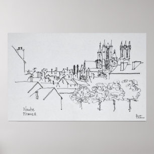 Overzicht van de stad   Nantes, Frankrijk