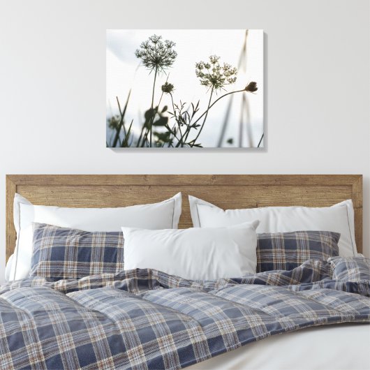 Overzicht van de Umbels Flowers - Floral Art Photo Canvas Afdruk (Insitu (Slaapkamer))