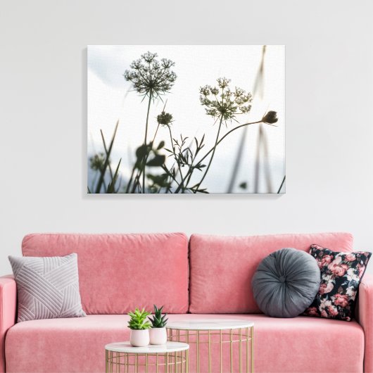 Overzicht van de Umbels Flowers - Floral Art Photo Canvas Afdruk (Insitu (Woonkamer))