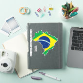Overzicht van de vlag van Brazilië Sticker (iPad Cover)