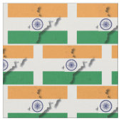 Overzicht van de vlag van INDIA Stof (Close Up)