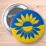 Overzicht van de vlag van Oekraïne - Gele zonneblo Ronde Button 5,7 Cm<br><div class="desc">Het ontwerp is blauw en geel,  de Oekraïense vlag met de nationale bloem van het land,  de zonnebloem. Een symbool van hoop en gebed voor vrede.</div>