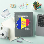 Overzicht van de vlaggenplattegrond Andorra Sticker (iPad Cover)