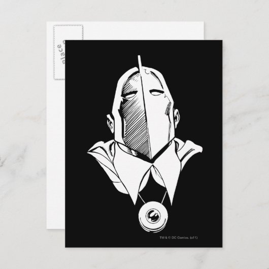 Overzicht van Dr. Fate Mask Briefkaart (Voorkant / Achterkant)