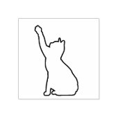 Overzicht van een Reaching Cat Art Stamp Rubberstempel (Afrduk)