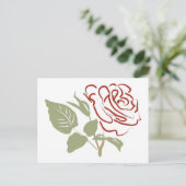 Overzicht van een Rode Roos Briefkaart (Staand voorkant)