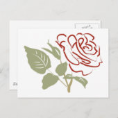 Overzicht van een Rode Roos Briefkaart (Voorkant / Achterkant)