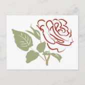 Overzicht van een Rode Roos Briefkaart (Voorkant)
