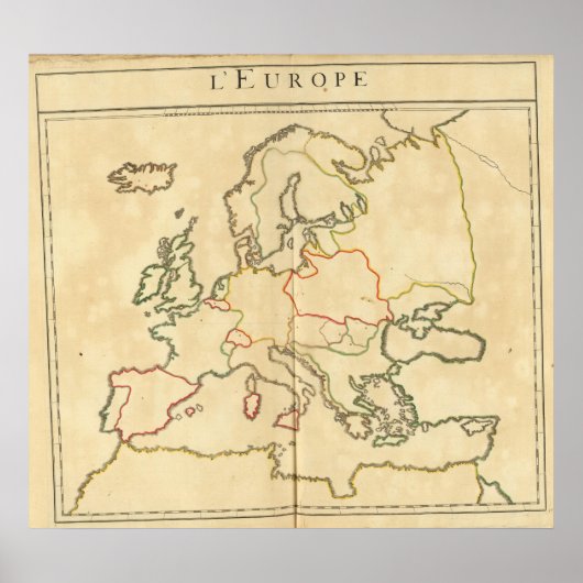 Overzicht van Europa en grote steden (Voorkant)