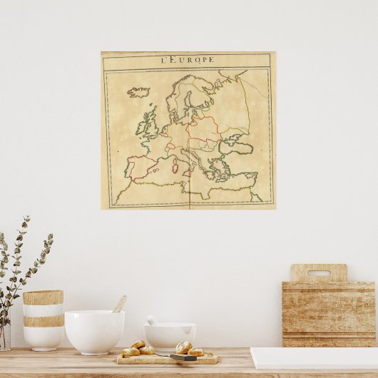 Overzicht van Europa en grote steden (Keuken)