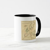 Overzicht van Europa en grote steden Mok (Voorkant rechts)
