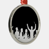 Overzicht van geleider en band wit op zwart metalen ornament (Rechts)