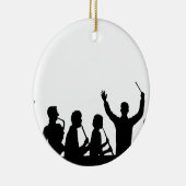 Overzicht van geleider en band zwart op wit keramisch ornament (Rechts)