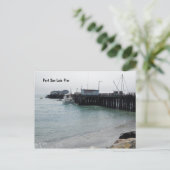Overzicht van Harford Pier, Port San Luis, Avila Briefkaart (Staand voorkant)