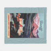 Overzicht van het Banff Springs Hotel Poster Fleece Deken (Voorkant (Horizontaal))