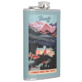 Overzicht van het Banff Springs Hotel Poster Heupfles (Rechts)
