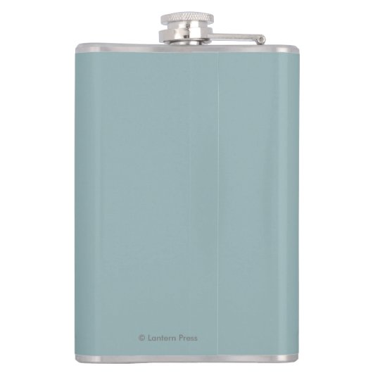 Overzicht van het Banff Springs Hotel Poster Heupfles (Achterkant)