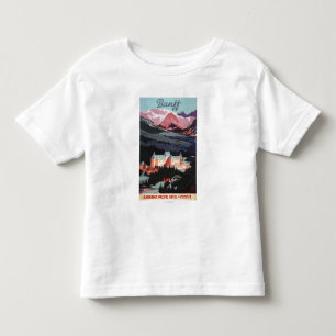 Overzicht van het Banff Springs Hotel Poster Kinder Shirts