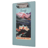 Overzicht van het Banff Springs Hotel Poster Klembord (Links)