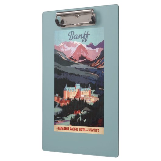 Overzicht van het Banff Springs Hotel Poster Klembord (Links)