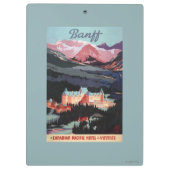 Overzicht van het Banff Springs Hotel Poster Klembord (Achterkant)