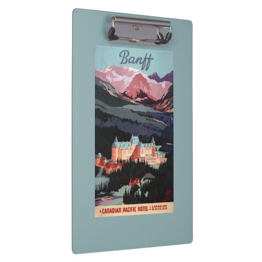 Overzicht van het Banff Springs Hotel Poster Klembord (Rechts)