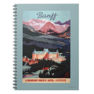 Overzicht van het Banff Springs Hotel Poster Notitieboek