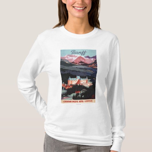 Overzicht van het Banff Springs Hotel Poster T-shirt (Voorkant)