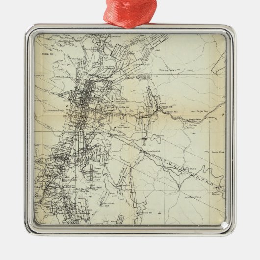 Overzicht van het district Washoe Metalen Ornament (Voorkant)