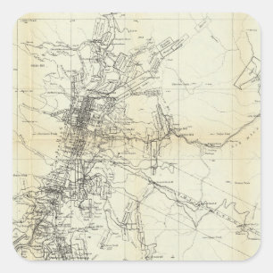 Overzicht van het district Washoe Vierkante Sticker