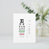 overzicht van het gezichtsvermogen van Snellen voo Briefkaart (Staand voorkant)