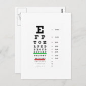 overzicht van het gezichtsvermogen van Snellen voo Briefkaart (Voorkant / Achterkant)