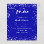 Overzicht van het jaarprogramma voor blauwzilveren flyer (Voorkant)