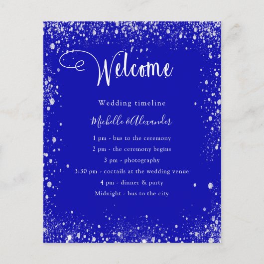 Overzicht van het jaarprogramma voor blauwzilveren flyer (Voorkant)