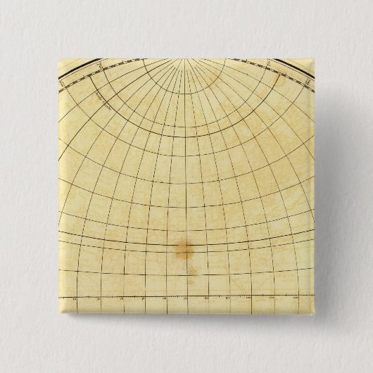 Overzicht van het oostelijke halfrond vierkante button 5,1 cm (Voorkant)