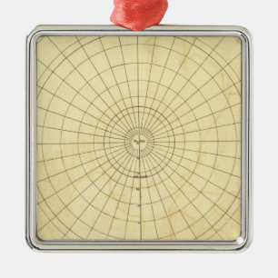 Overzicht van het zuidelijk halfrond metalen ornament