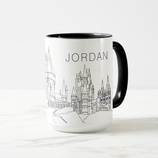 Overzicht van HOGWARTS™ KASTEEL  Mok (Voorkant rechts)