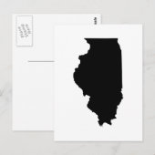 Overzicht van Illinois State Briefkaart (Voorkant / Achterkant)