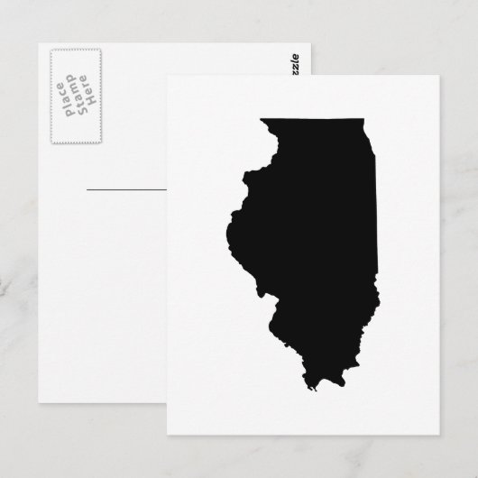 Overzicht van Illinois State Briefkaart (Voorkant / Achterkant)