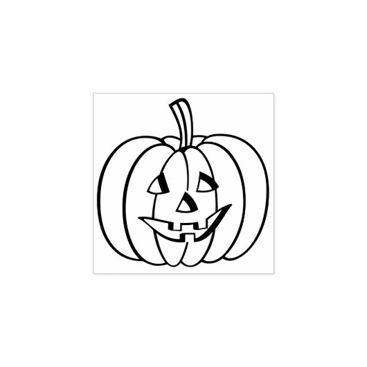 Overzicht van Jack-O-Lantern Halloween Pumpkin Rubberstempel (Afrduk)