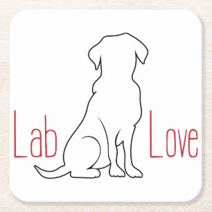 Overzicht van Lab Love Dog Kartonnen Onderzetters