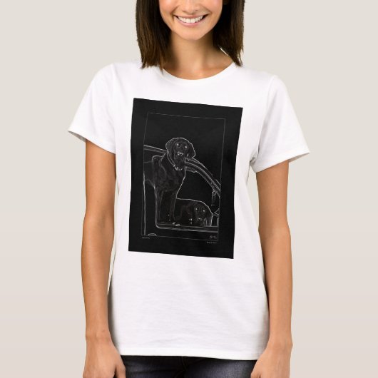 Overzicht van Labrador Dames T T-shirt (Voorkant)