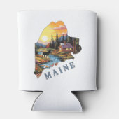 Overzicht van Maine State Cabin Moose Blikjeskoeler (Achterkant)