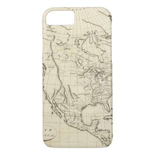 Overzicht van Noord-Amerika Case-Mate iPhone Case (Achterkant)