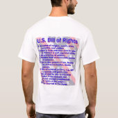 Overzicht van rechten op vlaggenachtergrond t-shirt (Achterkant)