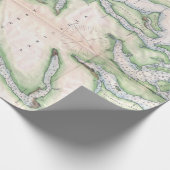 overzicht van Seattle en Puget Sound Cadeaupapier (Hoek)